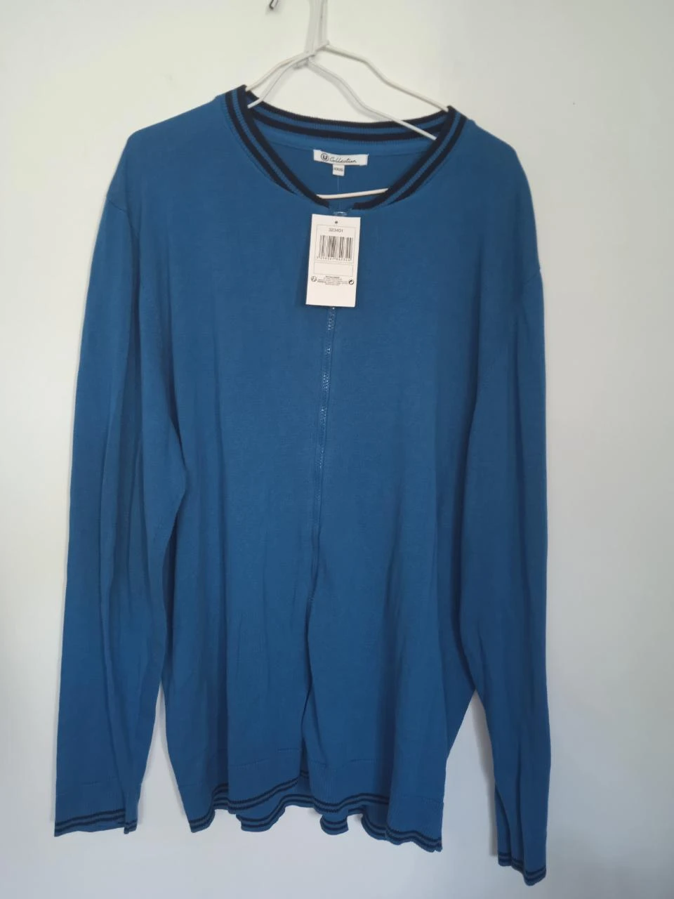 Men's blue cardigan sweater men's 3XL/XXXL new – photo 2